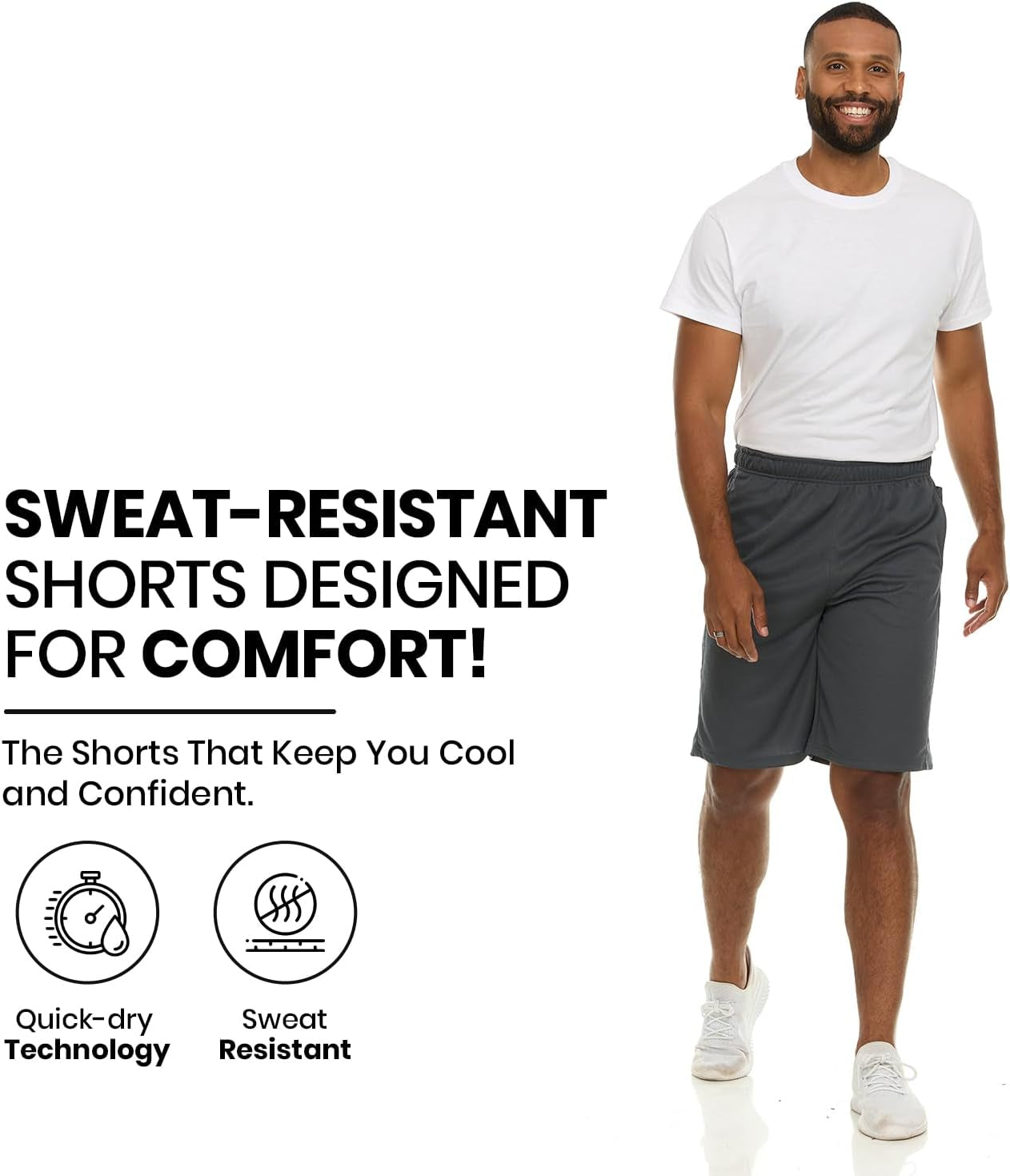 Men’S Athletic Shorts 4 Pack – Quick-Dry Moisture Wicking Basketball, Gym & Workout Shorts with Pockets